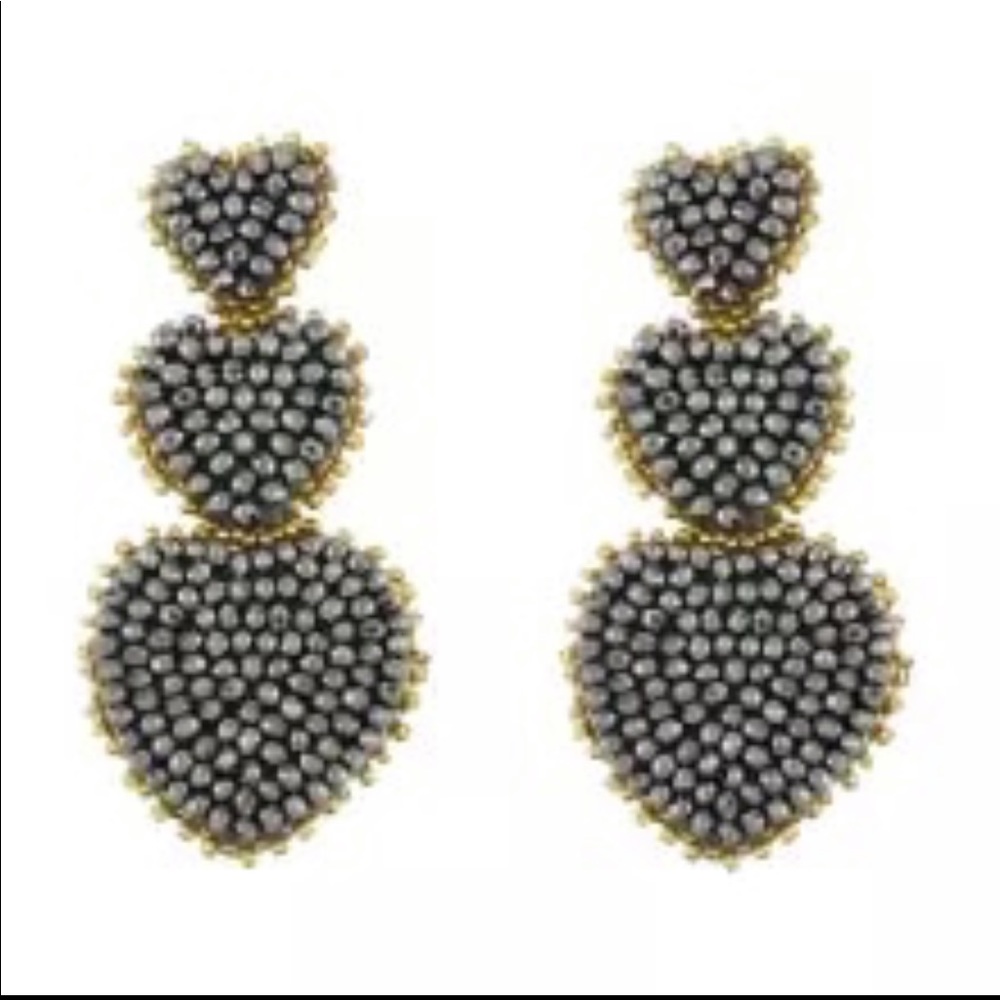 ASOS beaded heart earrings